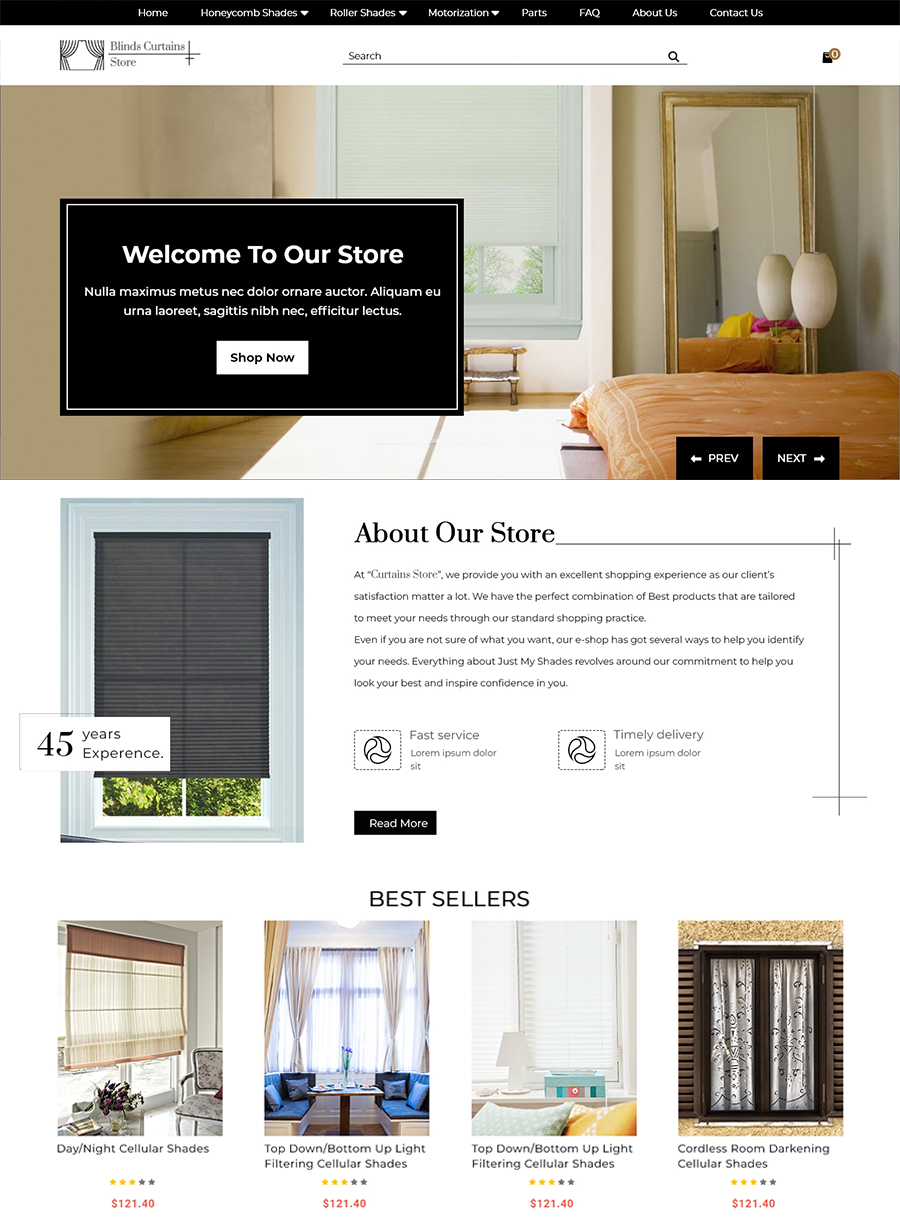 Free Blinds Curtains Wordpress Theme