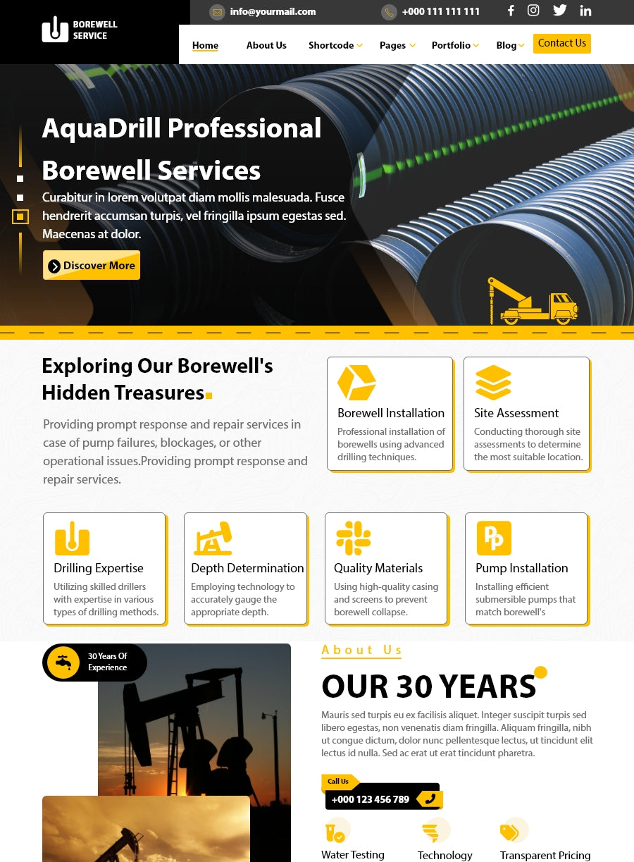 Free Drilling Wordpress Theme