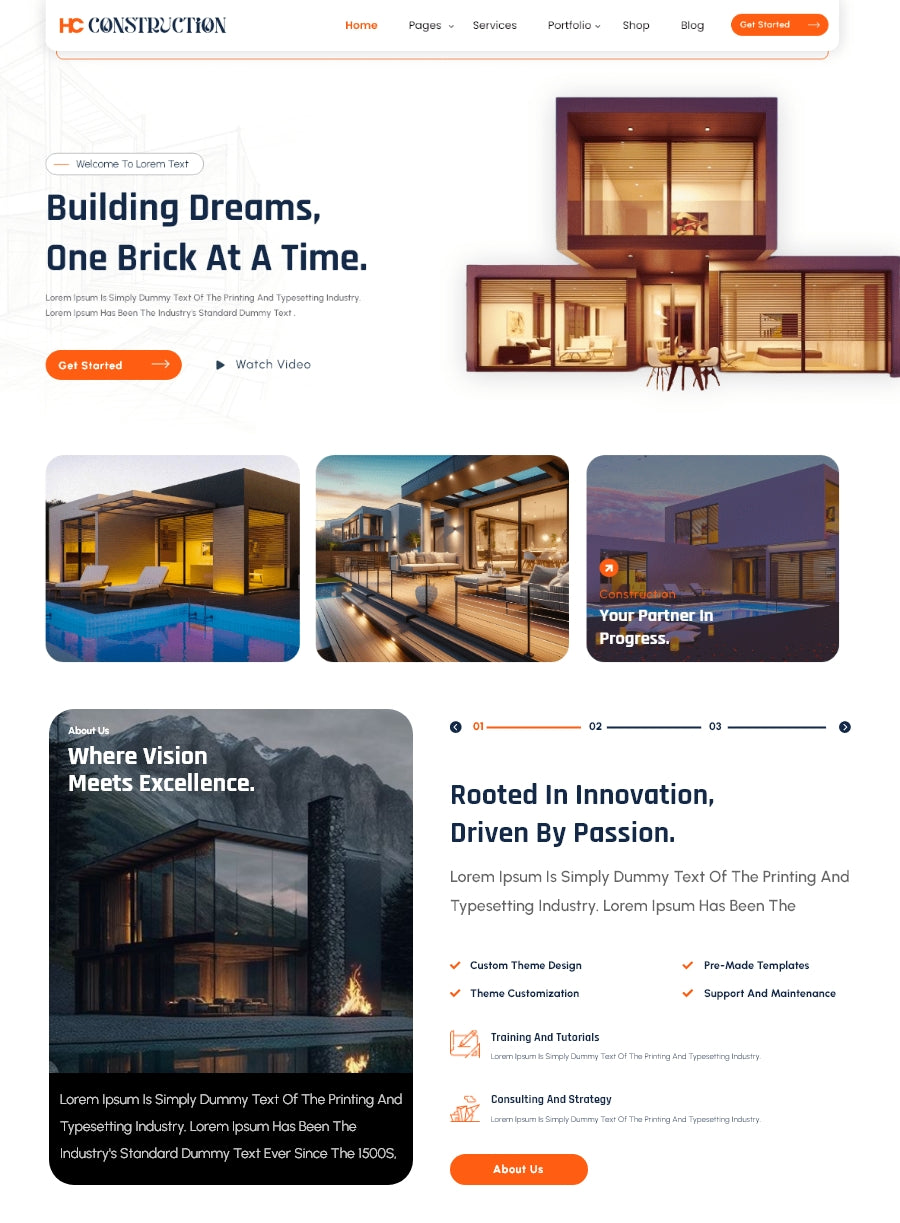Free Home Construction Wordpress Theme