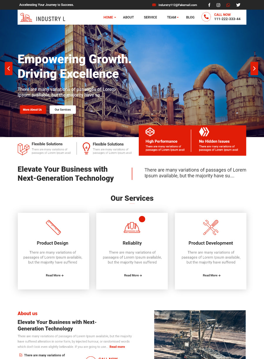 Free Raw Industry Wordpress Theme