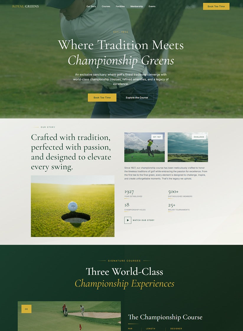 Free Mini Golf WordPress Theme