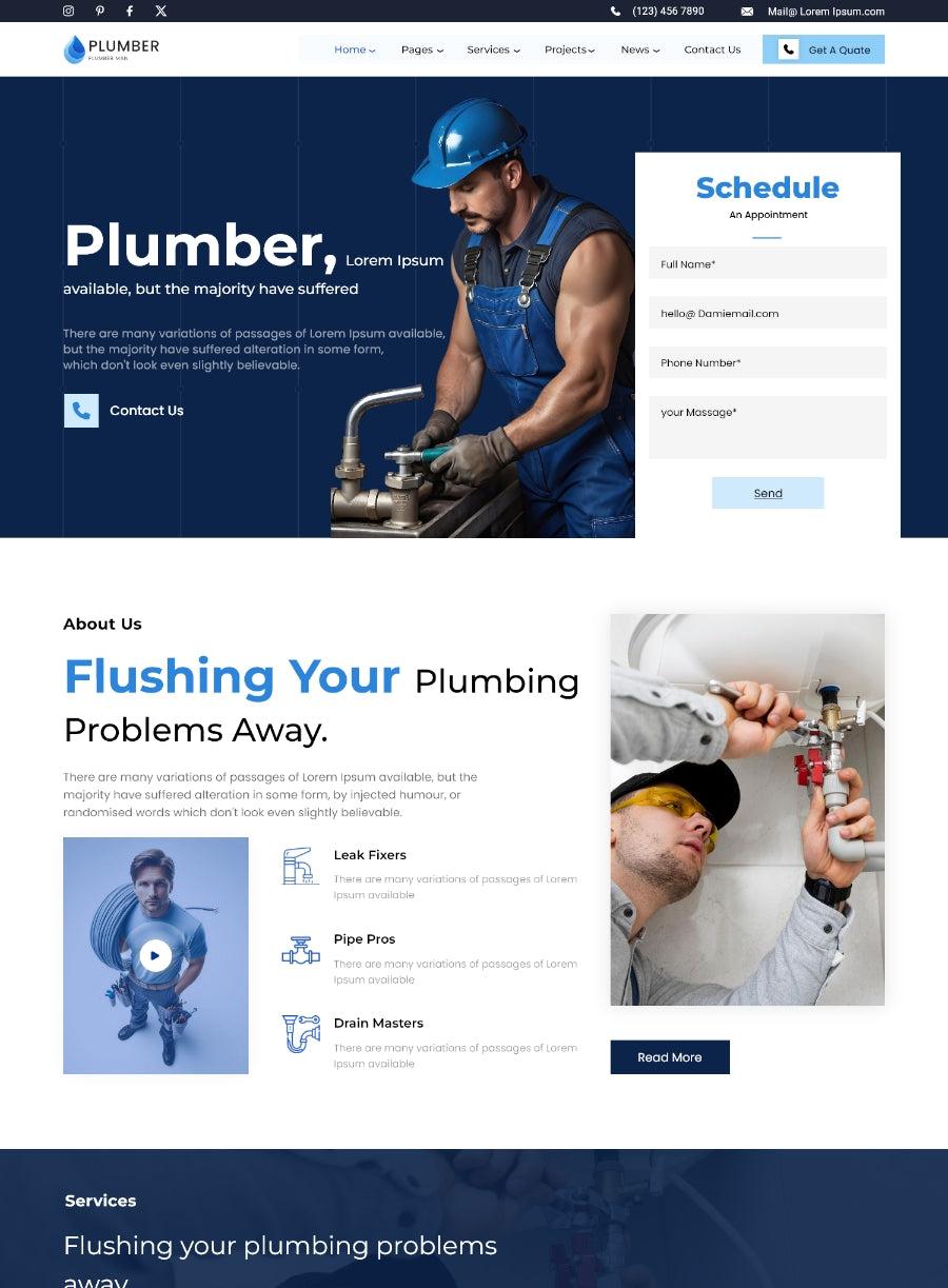 Plumber Wordpress Theme