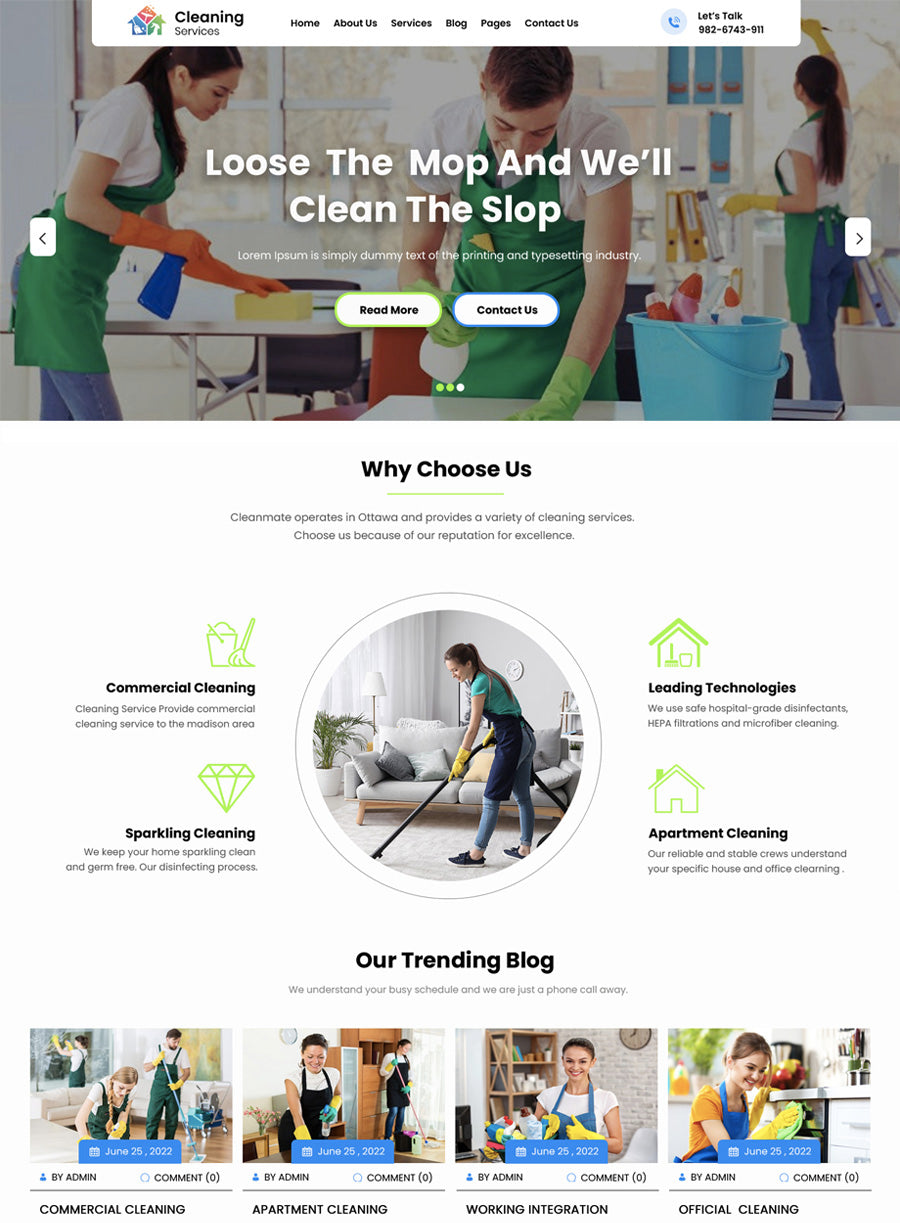Cleaning Master Free Wordpress Theme