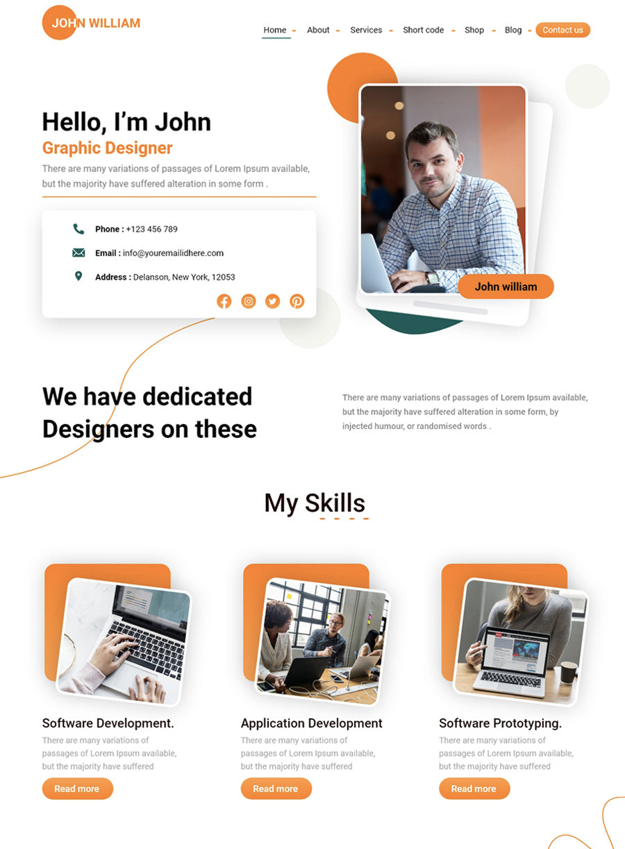 Free Freelancer Portfolio Wordpress Theme Buy WP Themes