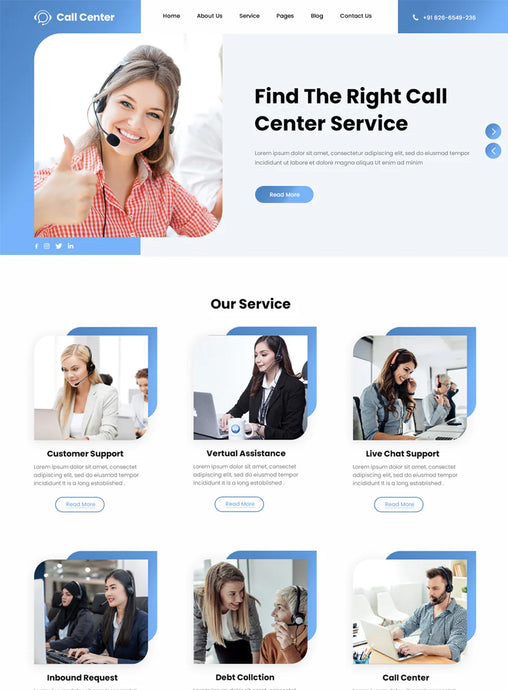 Call Center WordPress Theme