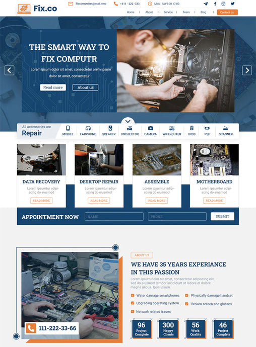 Computer Repair Center WordPress Theme