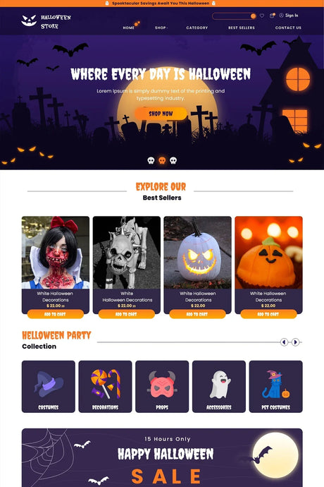 Halloween Shop Premium Shopify Theme for Your Store!