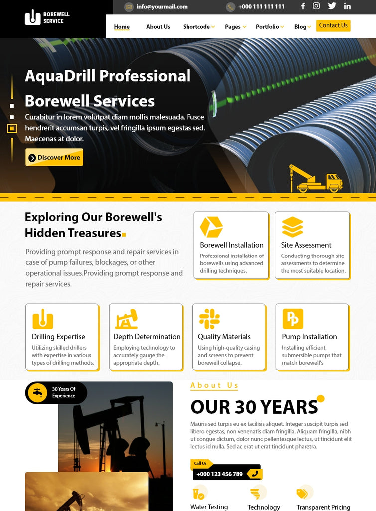 Drilling Services Premium Wordpress Theme