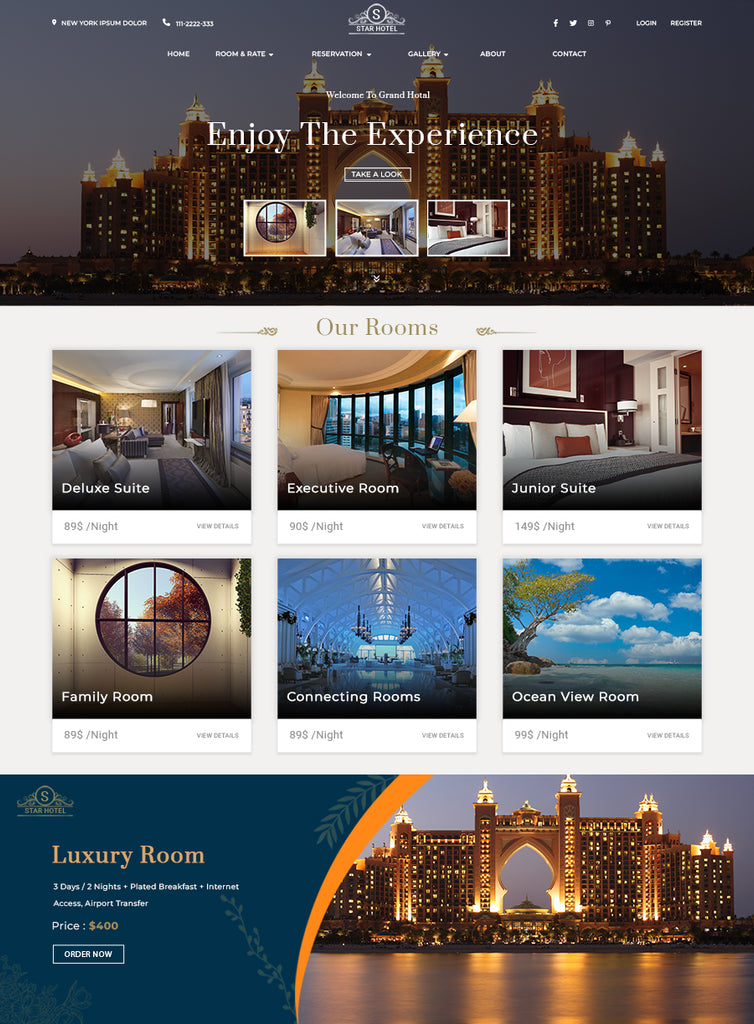 Star Hotel Premium Wordpress Theme