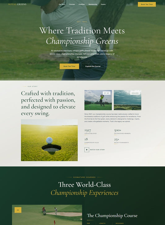 Premium Mini Golf Wordpress Template