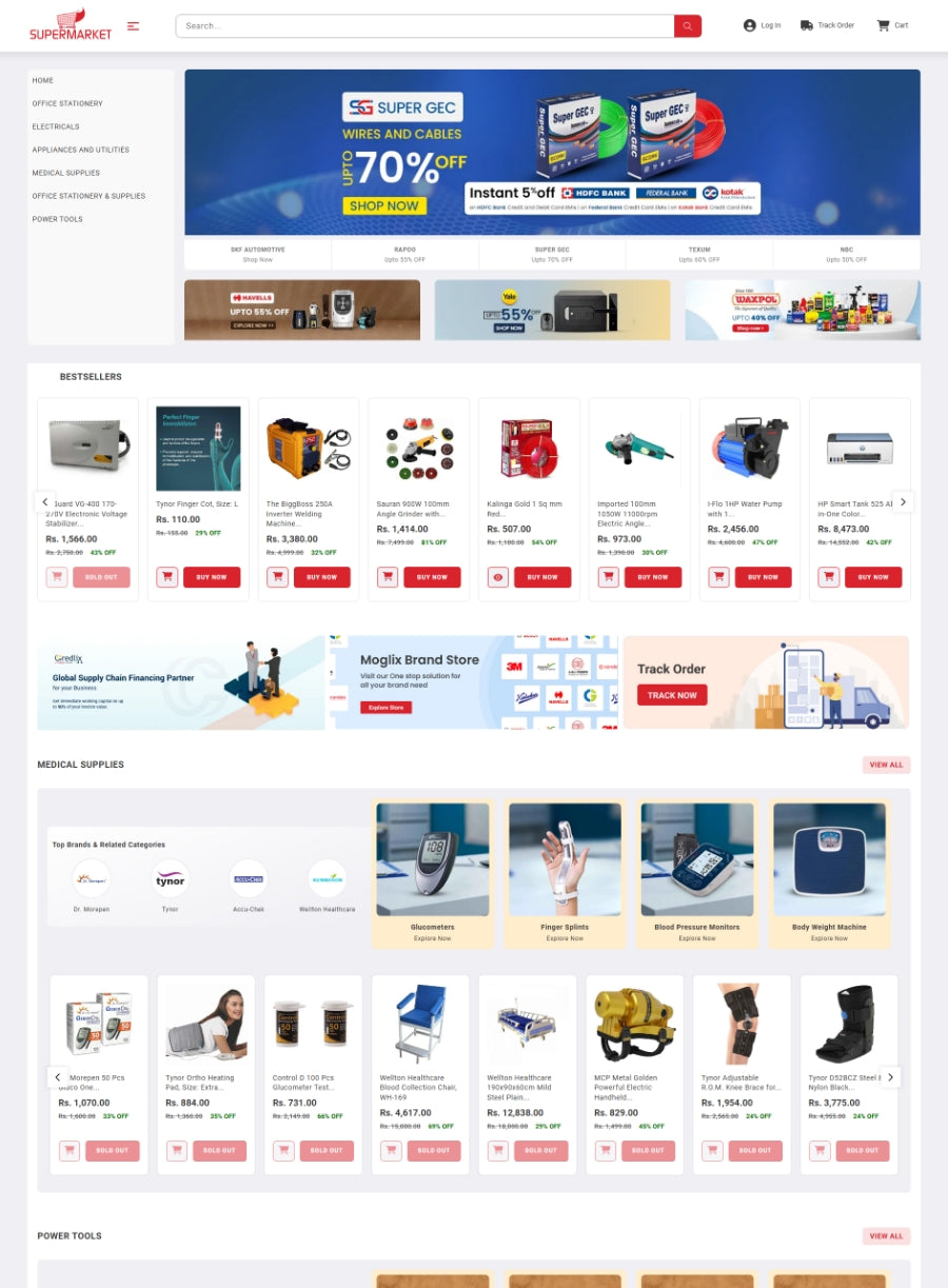Free Shopify Supermarket Template