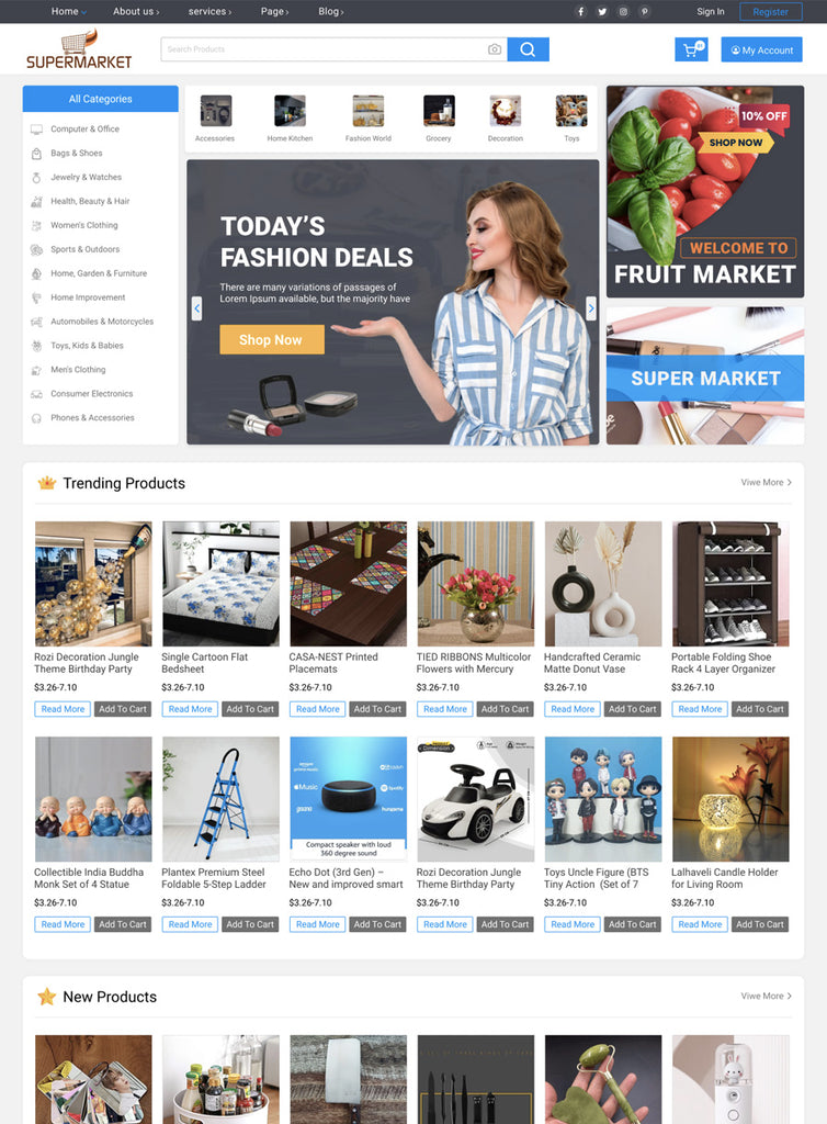 Supermarket Ecommerce Store Premium Wordpress Theme
