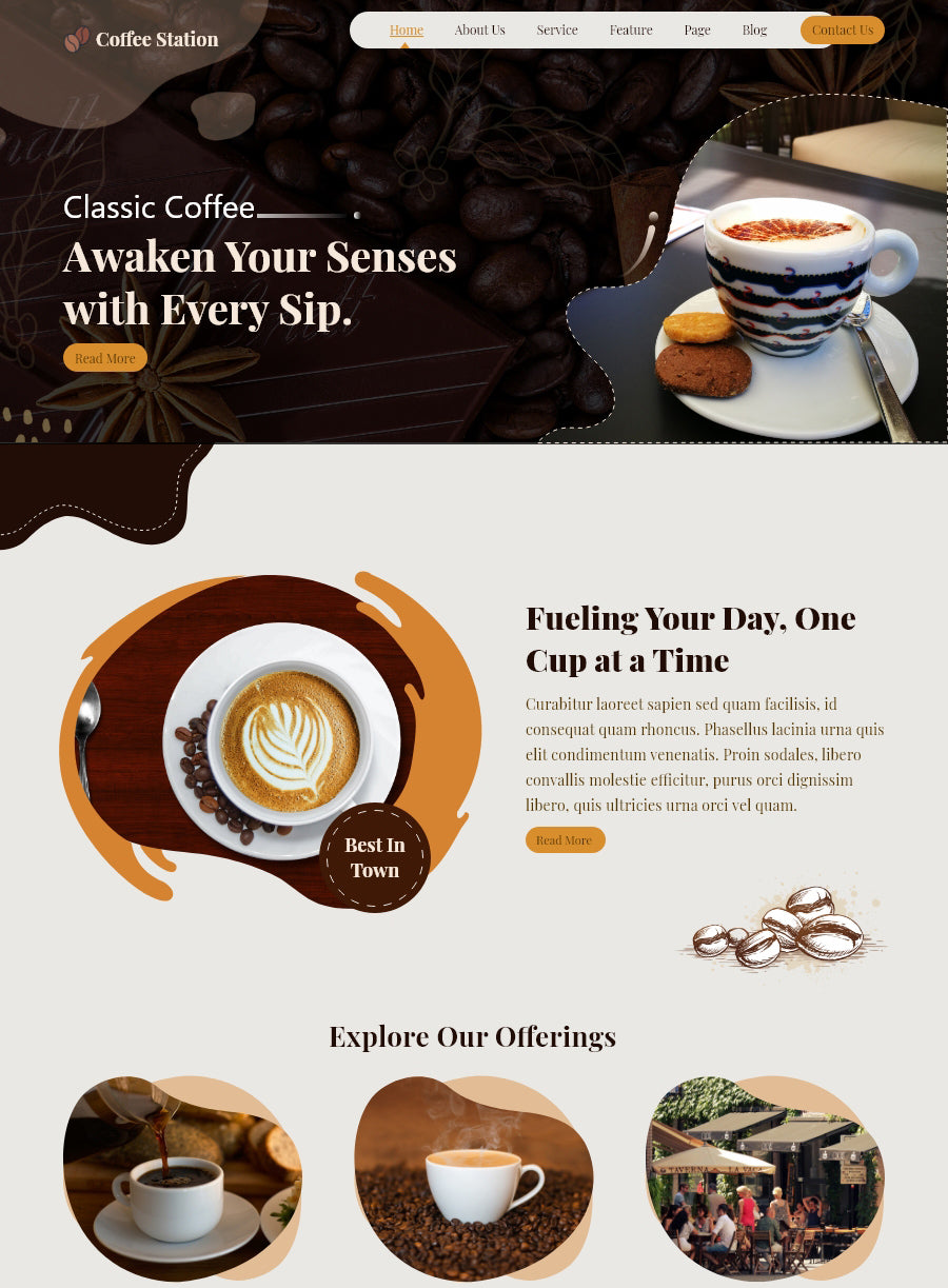 Free Coffee Station Wordpress Theme