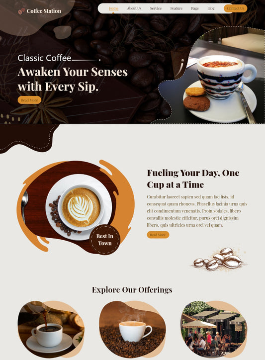 Free Coffee Station Wordpress Theme