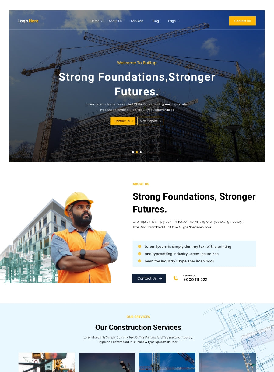 Premium Civil Construction wordpress Template