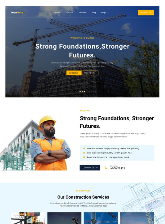 Free Civil Construction wordpress Theme