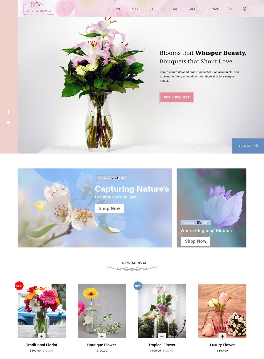 Premium Flower Shop Wordpress Template