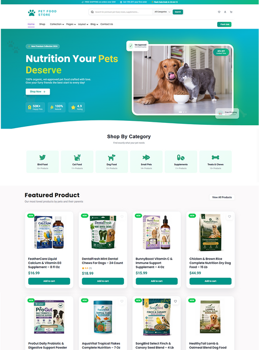 Pet Food Wordpress Theme