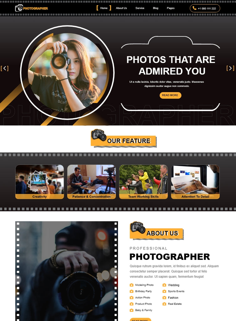 Royal Photography Premium Wordpress Theme