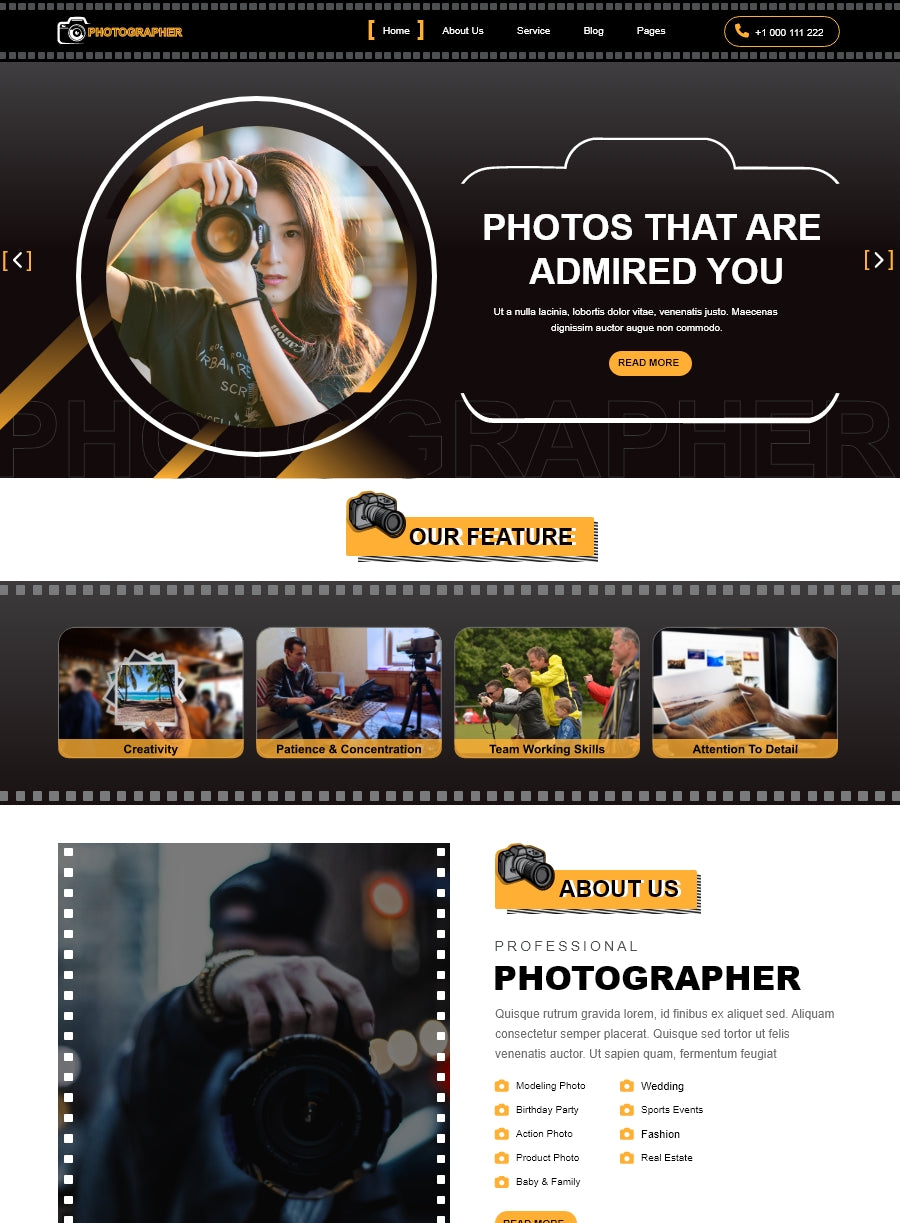 Royal Photography Premium Wordpress Theme