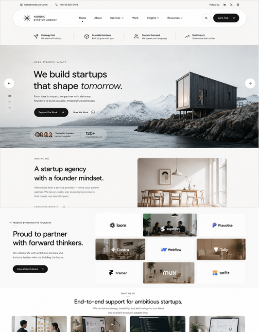 Free Startup Agency WordPress Theme