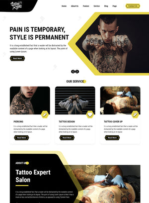 Tattoo Artist Premium WordPress Theme