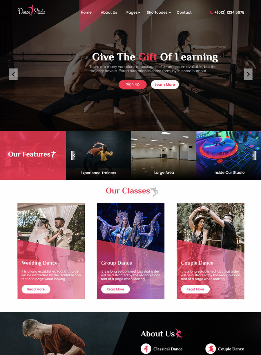 Dance Master Free Wordpress Theme