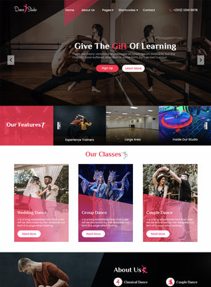 Dance Master Premium Wordpress Theme