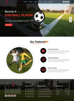 Football Club Premium Wordpress Theme
