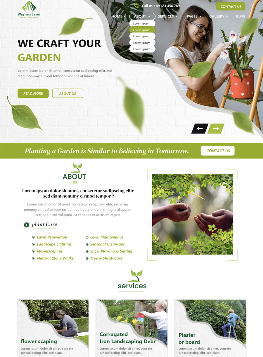 Garden Landscaping Coach Premium Wordpress Theme