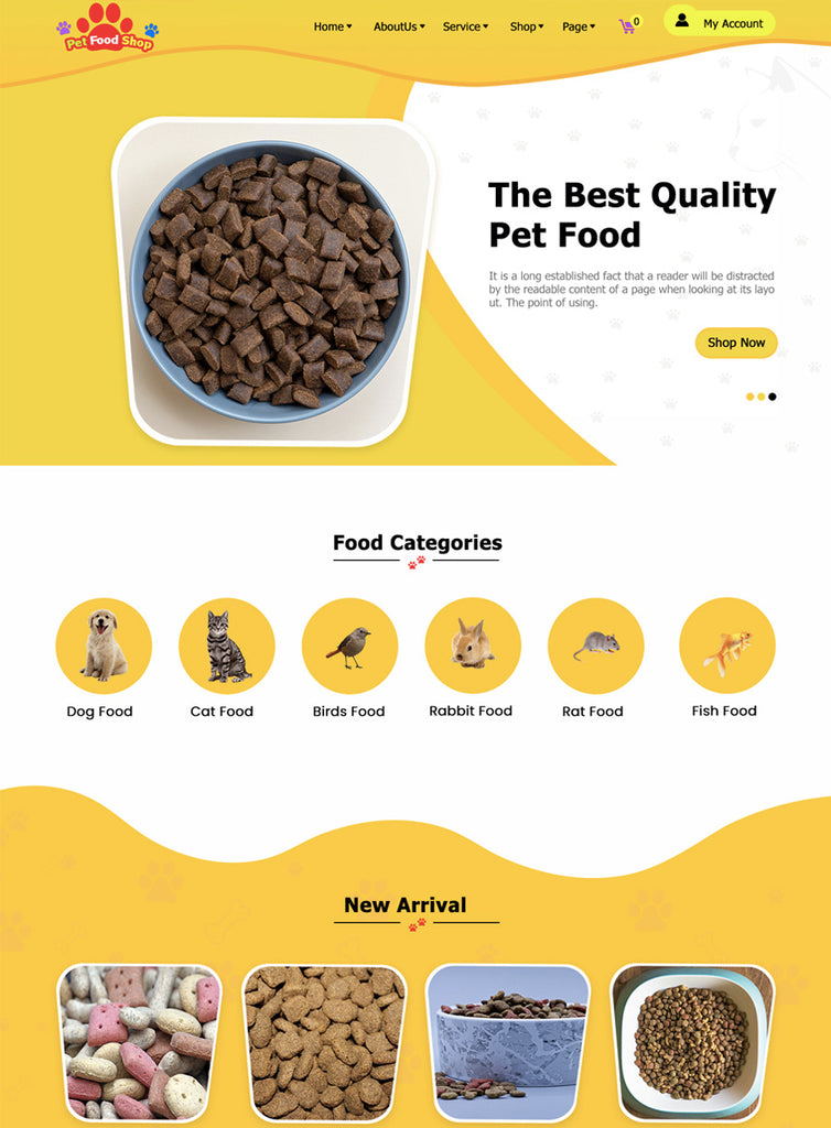 Pet Food Shop Premium Wordpress Theme