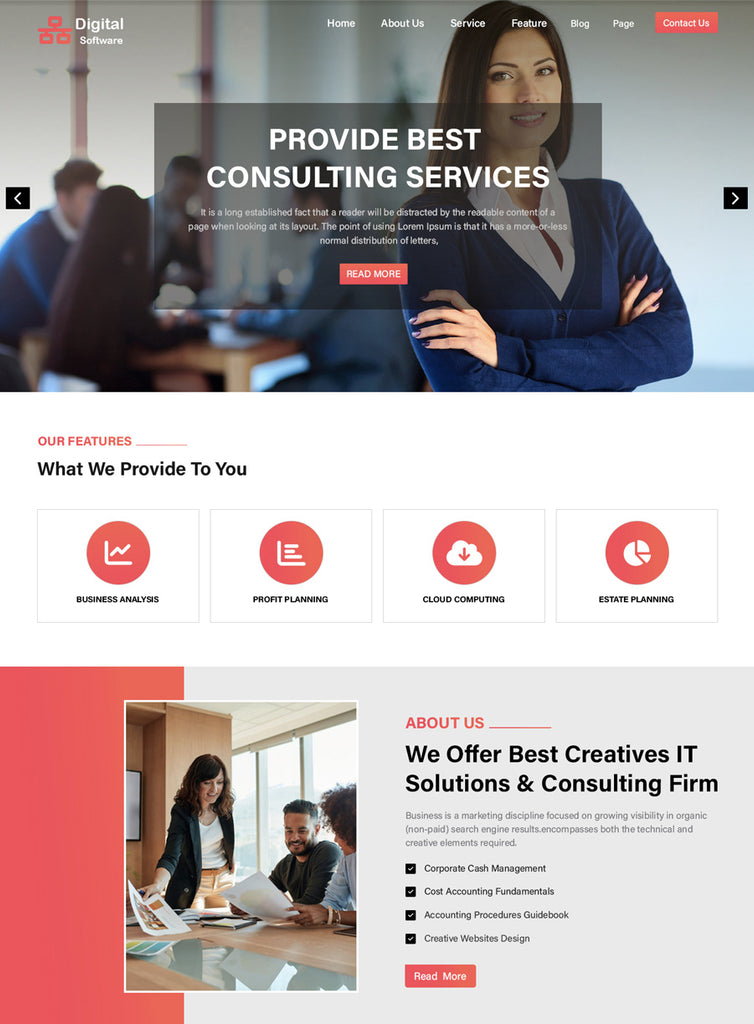 Digital Software Company Premium Wordpress Theme