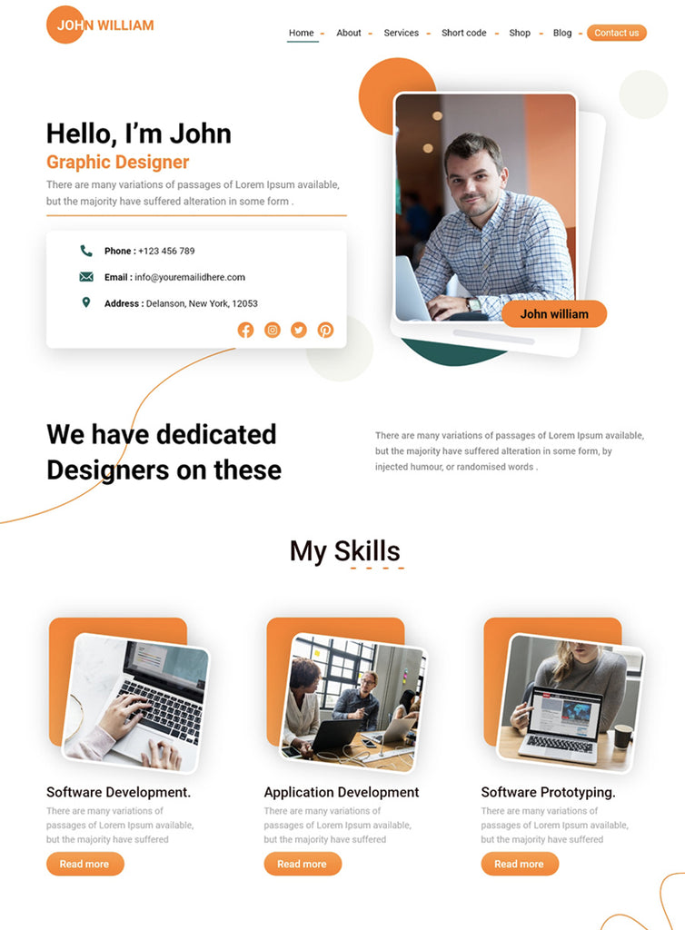 Freelancer Portfolio Premium Wordpress Theme